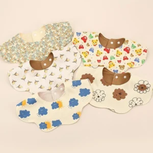 Wholedale Double-Sided Petal Drool Bib for baby