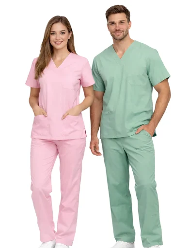 Pink&Light Green Nurse Scrub Sets